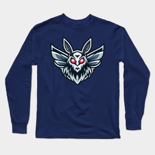 Mothman Legend Tee: Mystical Cryptid Lore, Bold Design for Fans of Folklore & Horror Long Sleeve T-Shirt